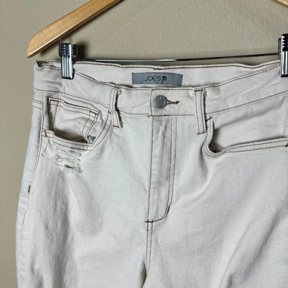 JOE'S High-Rise Wide Leg Hitomi Distressed Denim Jeans Size 29 - Picture 6 of 11